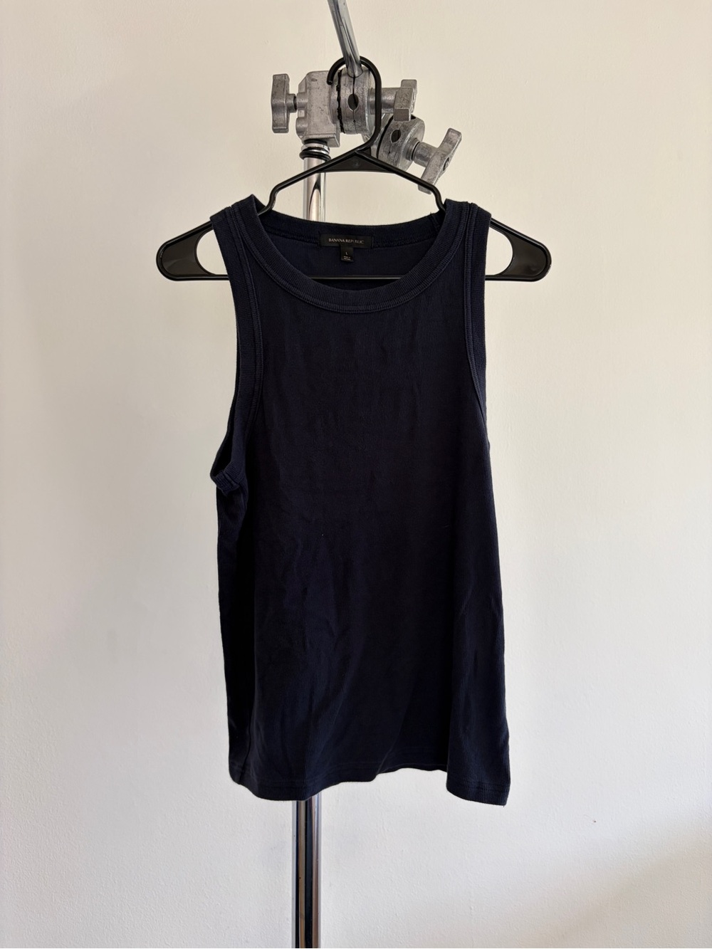 Banana Republic Navy Sleeveless Crewneck Tank